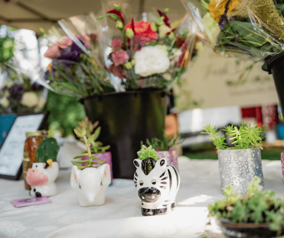 Excelsior Flowers had a beautiful display and a popular pop up flower shop at the 2025 Peach Festival at the Knauss Homestead in Emmaus.