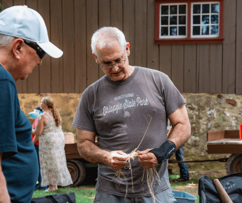 Richard Knauss spent the day showing guests the incredible antiques and ancestral finds you can explore at the 2025 Peach Festival in Emmaus.